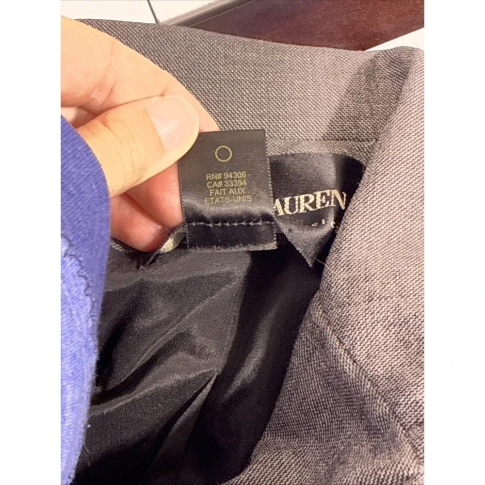 Ralph Lauren Collection Classics Jacket Womens‎ 10 Gray 3 Button Wool Stretch
